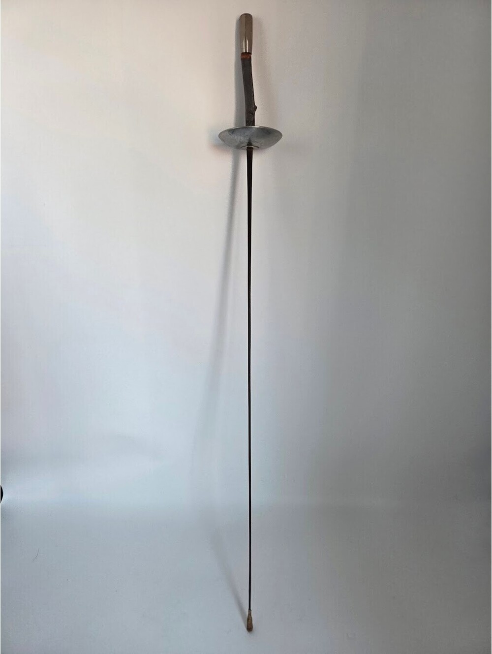 Vintage Fencing Épée Sword With Wrapped Grip And Steel Guard